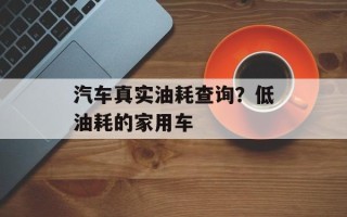 汽车真实油耗查询？低油耗的家用车