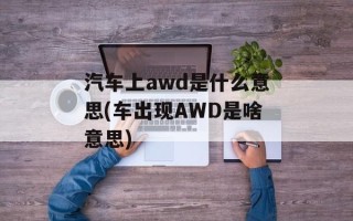 汽车上awd是什么意思(车出现AWD是啥意思)