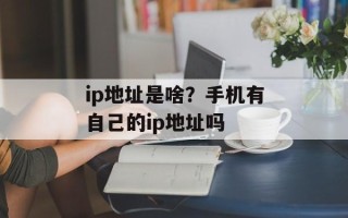 ip地址是啥？手机有自己的ip地址吗