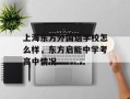 上海东方外国语学校怎么样，东方启能中学考高中情况