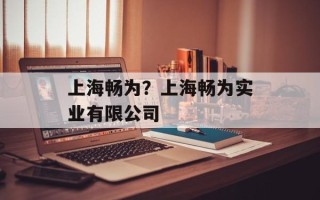 上海畅为？上海畅为实业有限公司