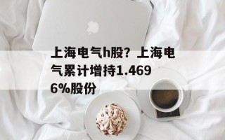 上海电气h股？上海电气累计增持1.4696%股份
