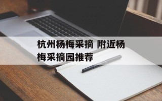 杭州杨梅采摘 附近杨梅采摘园推荐