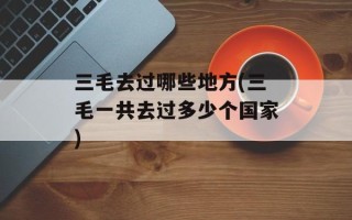 三毛去过哪些地方(三毛一共去过多少个国家)