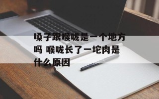 嗓子跟喉咙是一个地方吗 喉咙长了一坨肉是什么原因