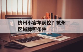 杭州小客车调控？杭州区域牌照条件