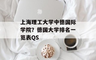 上海理工大学中德国际学院？德国大学排名一览表QS
