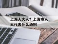 上海人大人？上海市人大代表什么级别