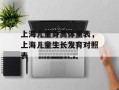 上海儿童身高体重表，上海儿童生长发育对照表