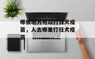 哪些地方可以打狂犬疫苗，人去哪里打狂犬疫苗
