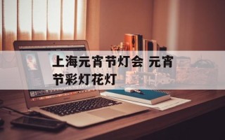 上海元宵节灯会 元宵节彩灯花灯