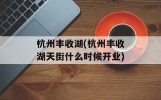 杭州丰收湖(杭州丰收湖天街什么时候开业)