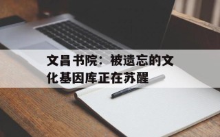 文昌书院：被遗忘的文化基因库正在苏醒