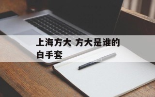 上海方大 方大是谁的白手套