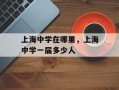 上海中学在哪里，上海中学一届多少人