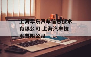 上海华东汽车信息技术有限公司 上海汽车技术有限公司