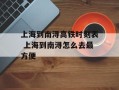 上海到南浔高铁时刻表 上海到南浔怎么去最方便