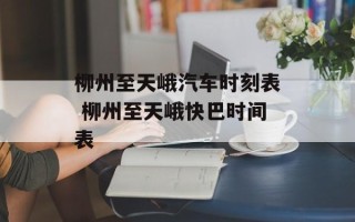 柳州至天峨汽车时刻表 柳州至天峨快巴时间表