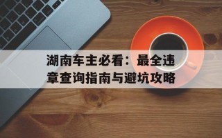 湖南车主必看：最全违章查询指南与避坑攻略