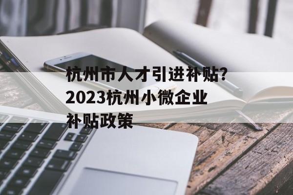 杭州市人才引进补贴？2023杭州小微企业补贴政策-第1张图片-